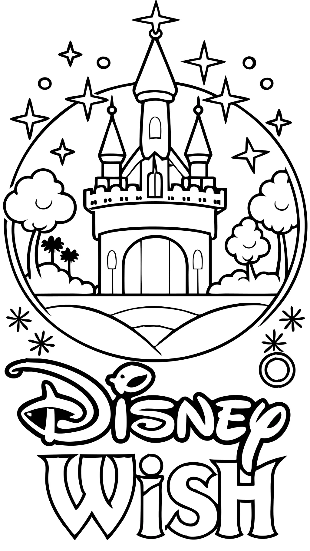 Páginas para colorear de Disney Wish